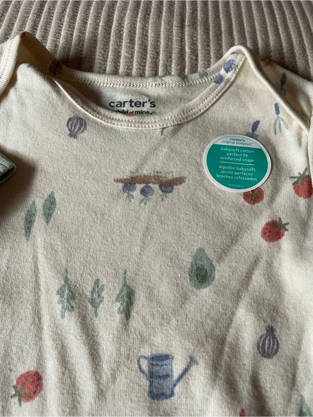 Carter's Short-Sleeve Baby One-piece bodysuit in a Three Piece set.
